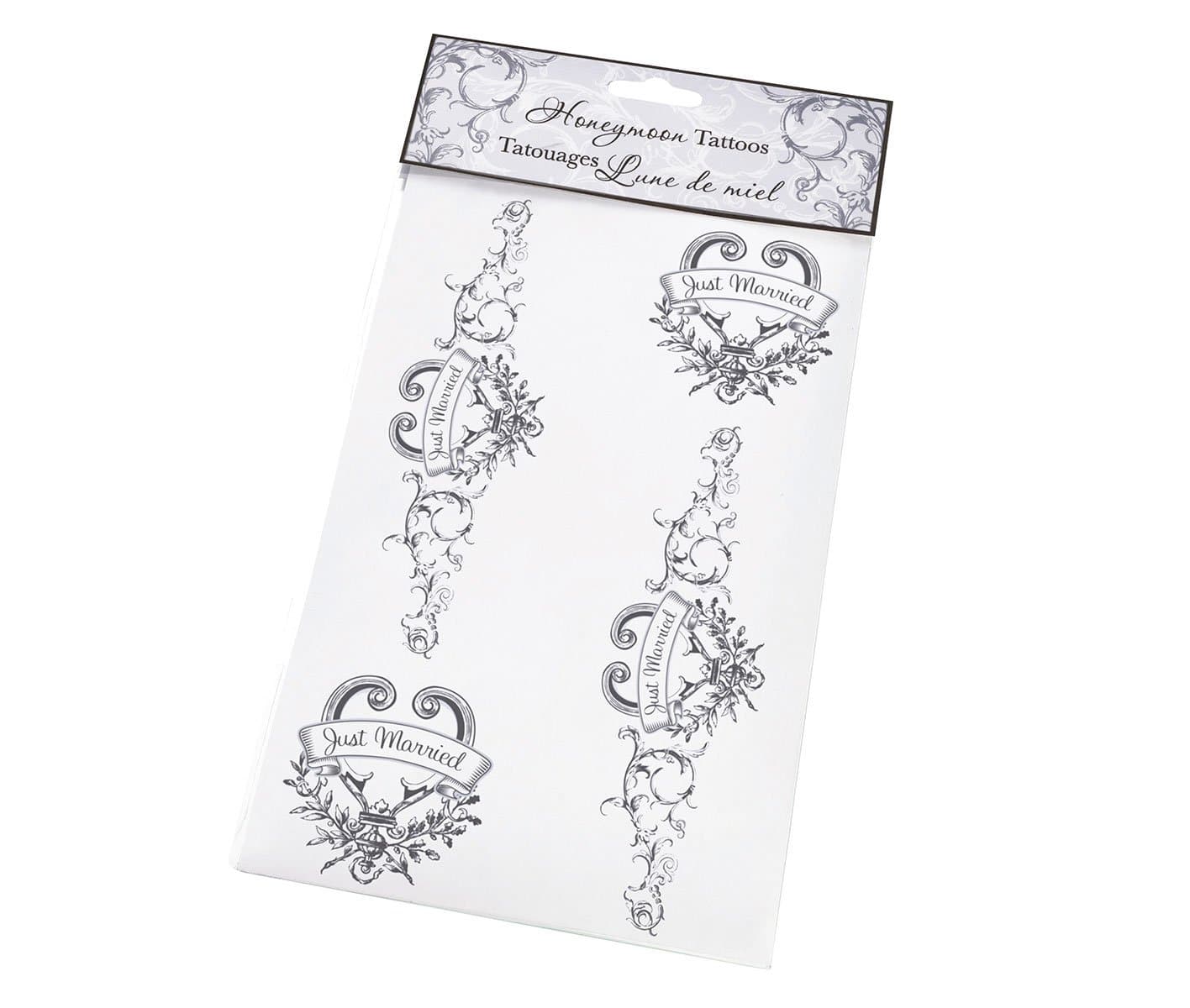 Lillian Rose Just Married Bride Temporary Tattoo