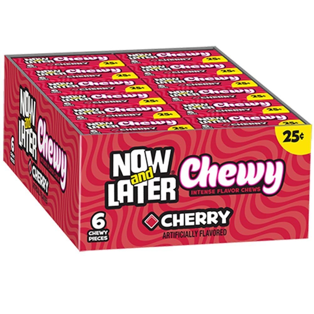 Now and LaterCherry Flavored Candy Twenty Four 6-piece Bars