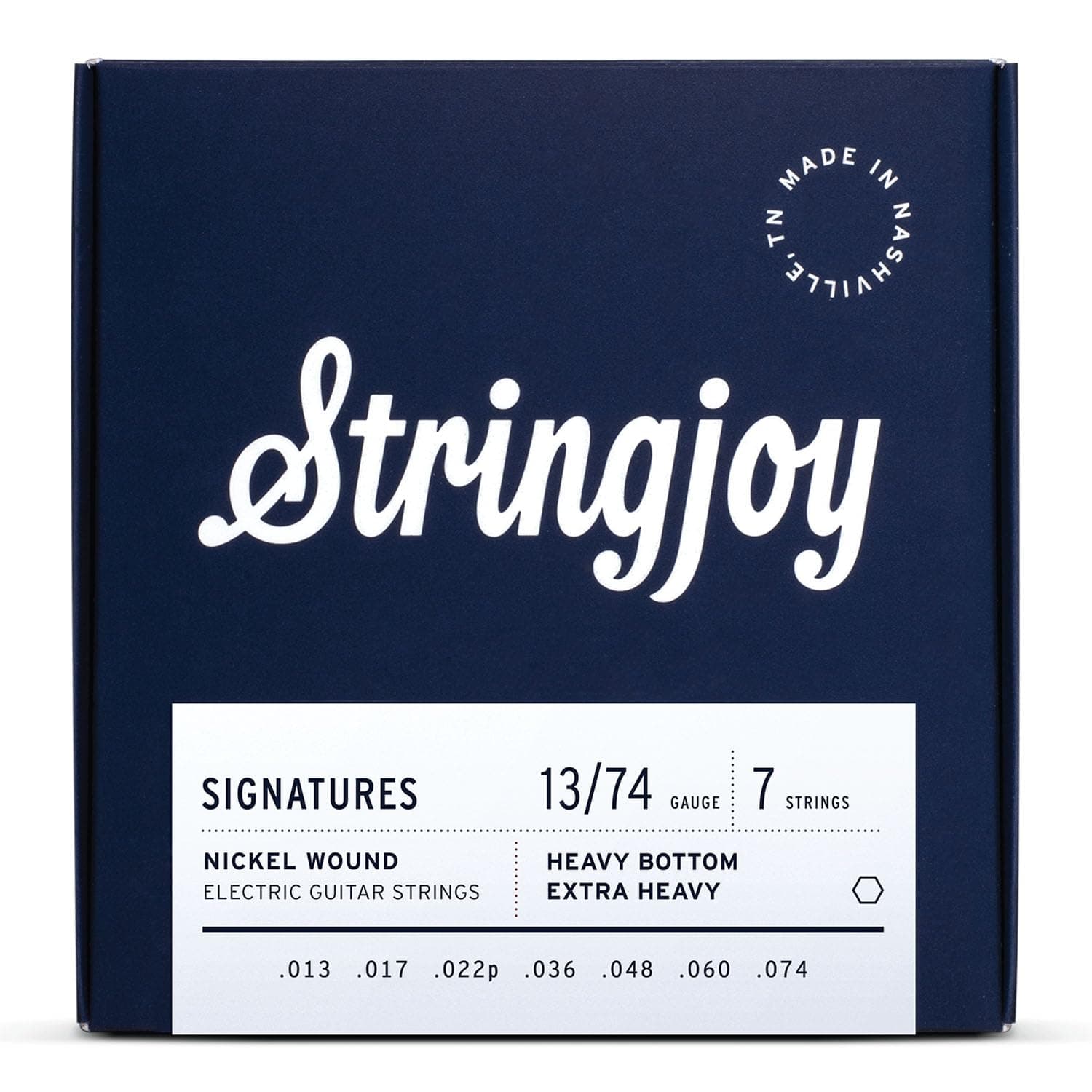Stringjoy HVY137 7 String Signatures Nickel Electric Guitar Strings, (Heavy Bottom Extra Heavy Gauge, 13-74)