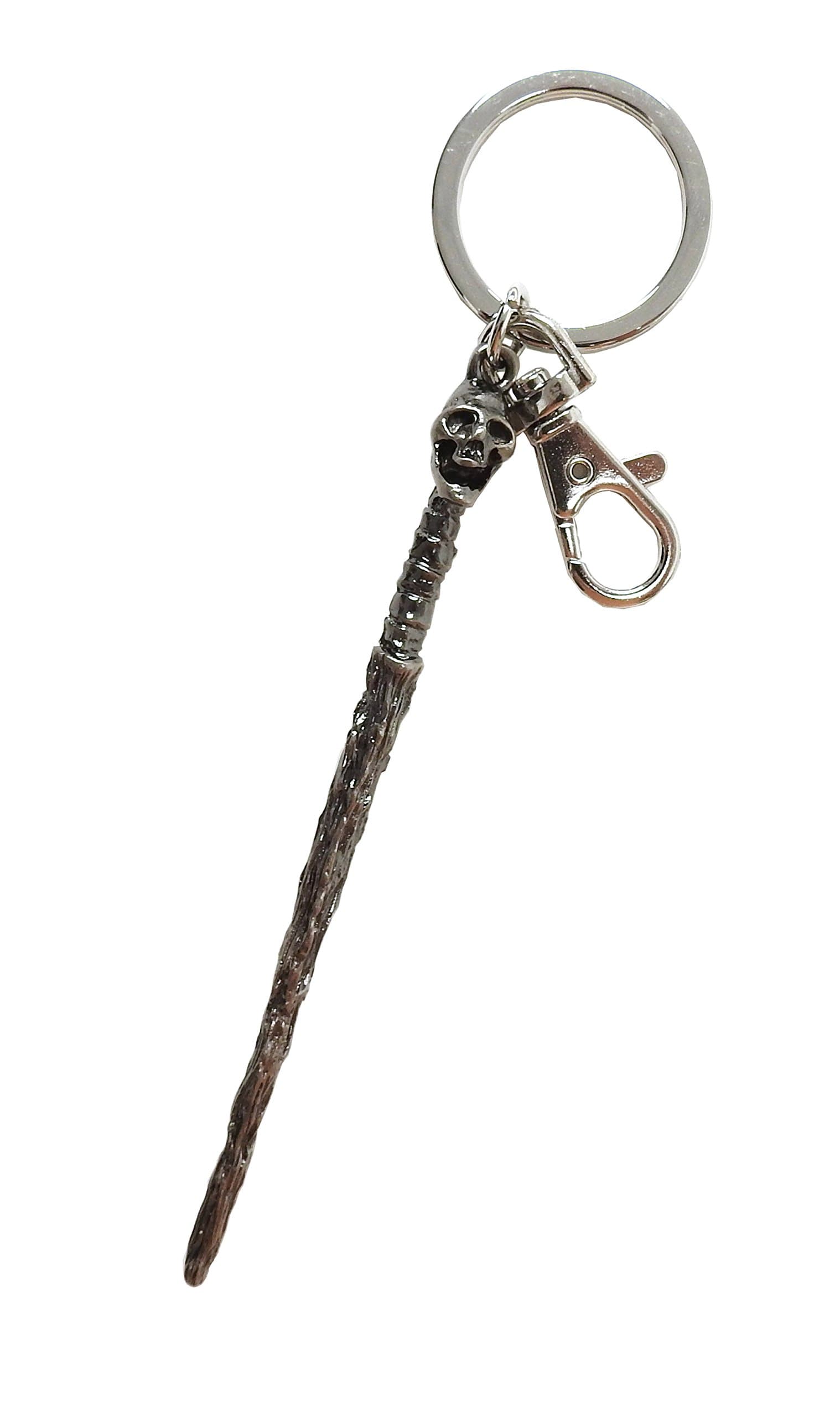 Death Eater Wand Pewter Key Ring Key Accessory, Silver