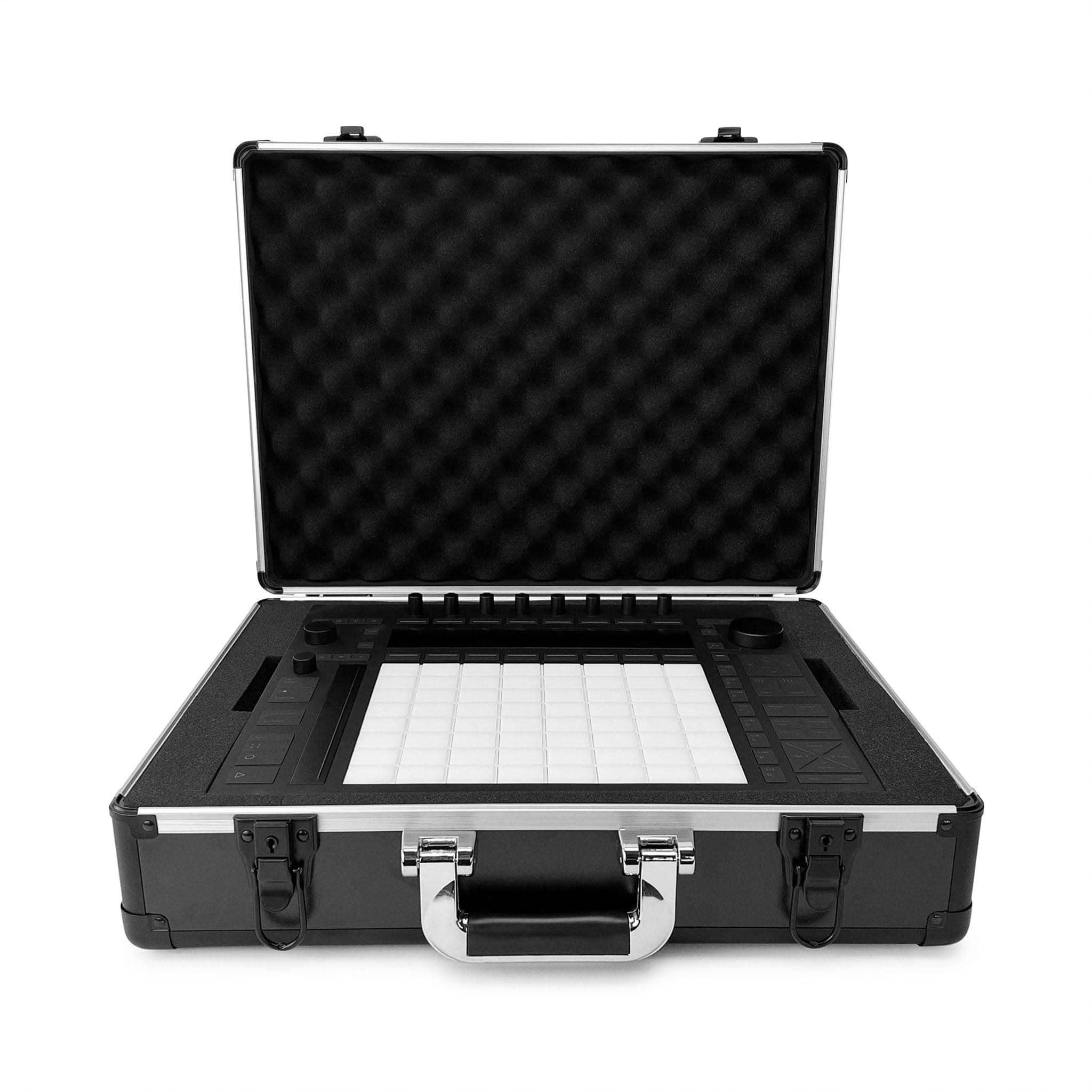UNISON Case for Ableton Push 2 or similar controllers (transport case, aluminium corner protection, padded lid with handle), black