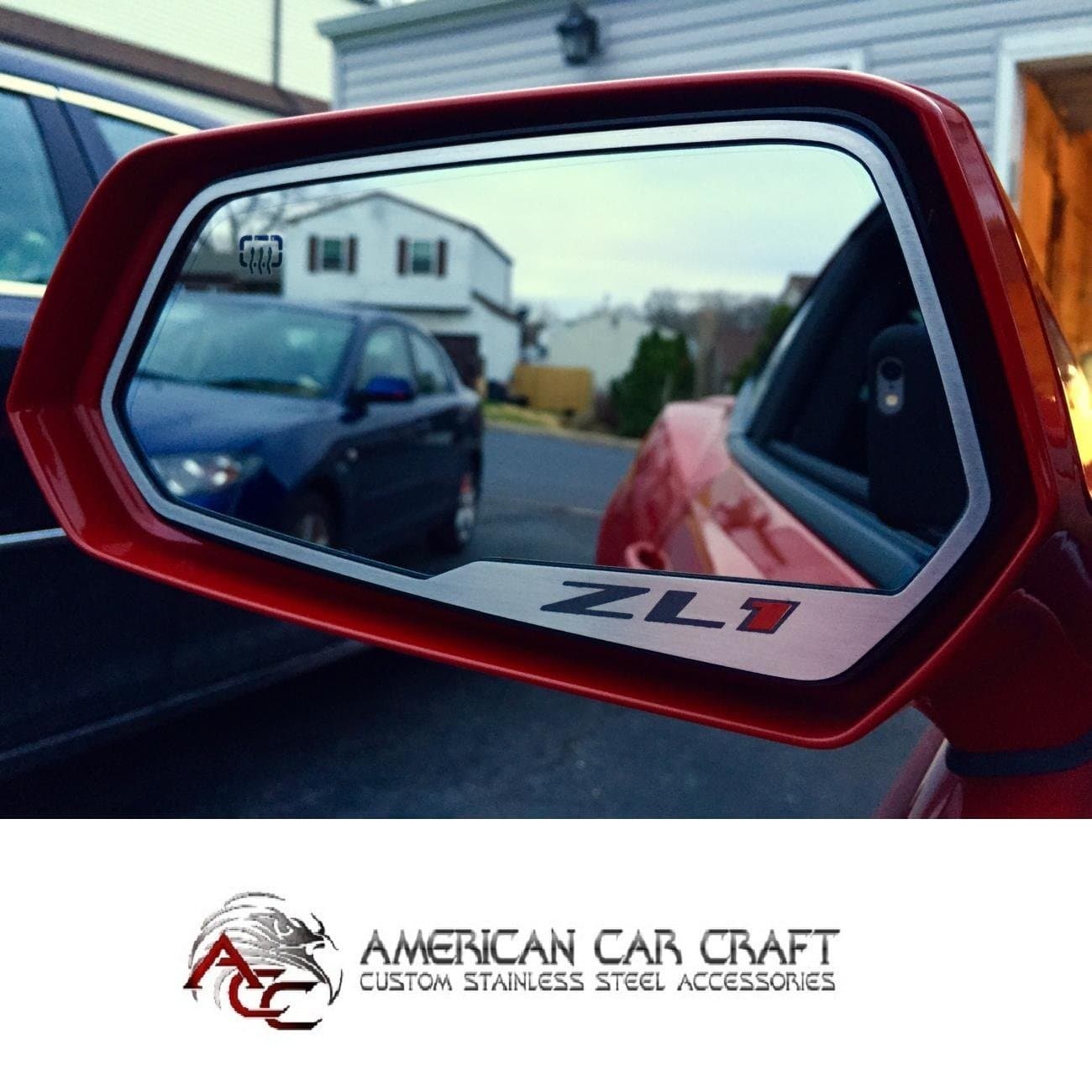 Camaro Brushed Stainless Steel Outside Mirror Side View Script Trim ZL1 Fits: 10 through 13 Camaro