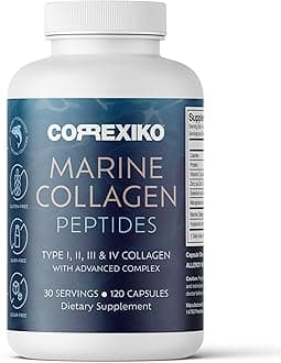 CORREXIKO Marine Collagen Supplement Pills - 1800mg Hydrolyzed Collagen Pepti...
