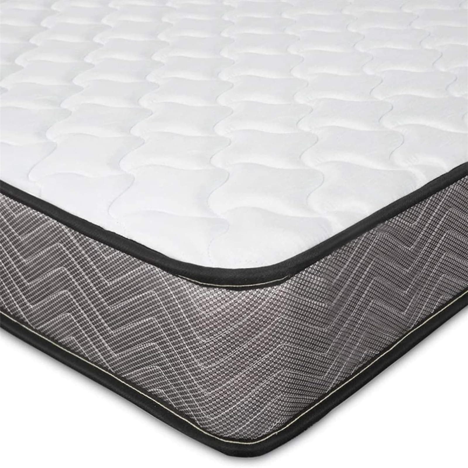Good Nite 7 Inch King Size Mattress 5FT Spring Medium Firm with Memory Foam and 3D Breathable Quilted Knitting Fabric Fire Resistant 150 x 200cm