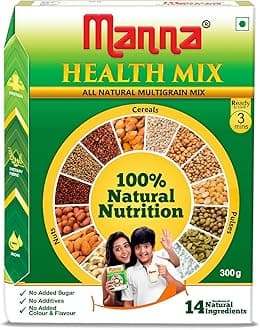 Health Mix - Natural Multigrain Nutrition for Kids, 250g. No Added Sugar/Colour/Flavour. 14 Natural Ingredients (Nuts, Cereals & Pulses) | Sathumaavu/Porridge Mix