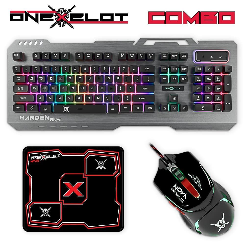 Gaming Keyboard Aluminum Led Backlight USB Wired Combo Mouse Pad