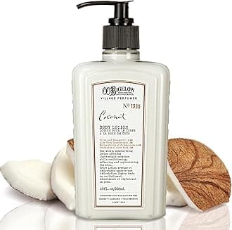 C.O. Village Perfumer Moisturizing Body Lotion for Women and Men, Coconut Scented Lotion - No. 1535, 10 fl oz