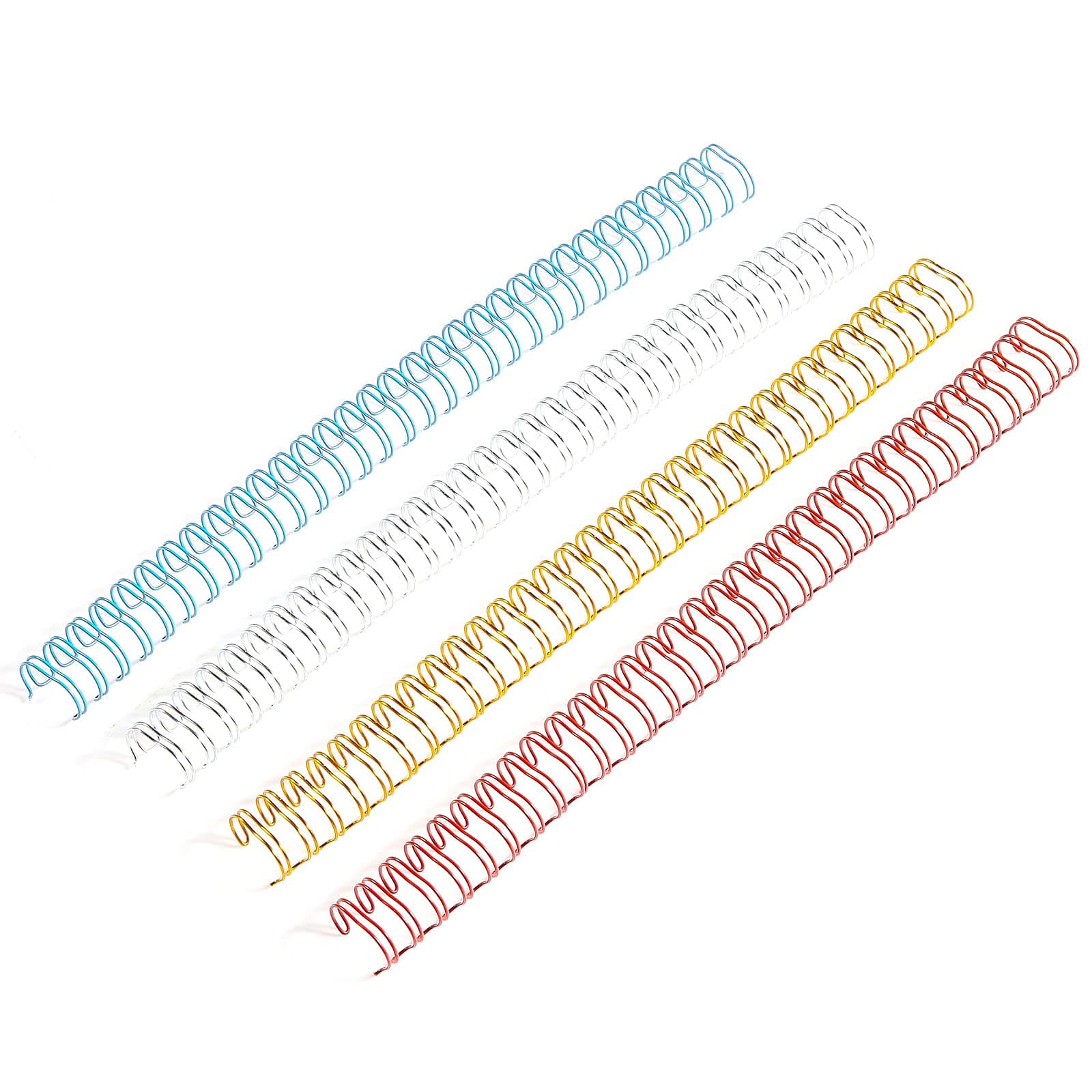 OFFNOVA 100 Pack Metal Double Loop Binding Wires, 32-Loop, 1/2" Mixing Color Wire Rings for Binding Books, Notebooks, Calendar and Any Documents