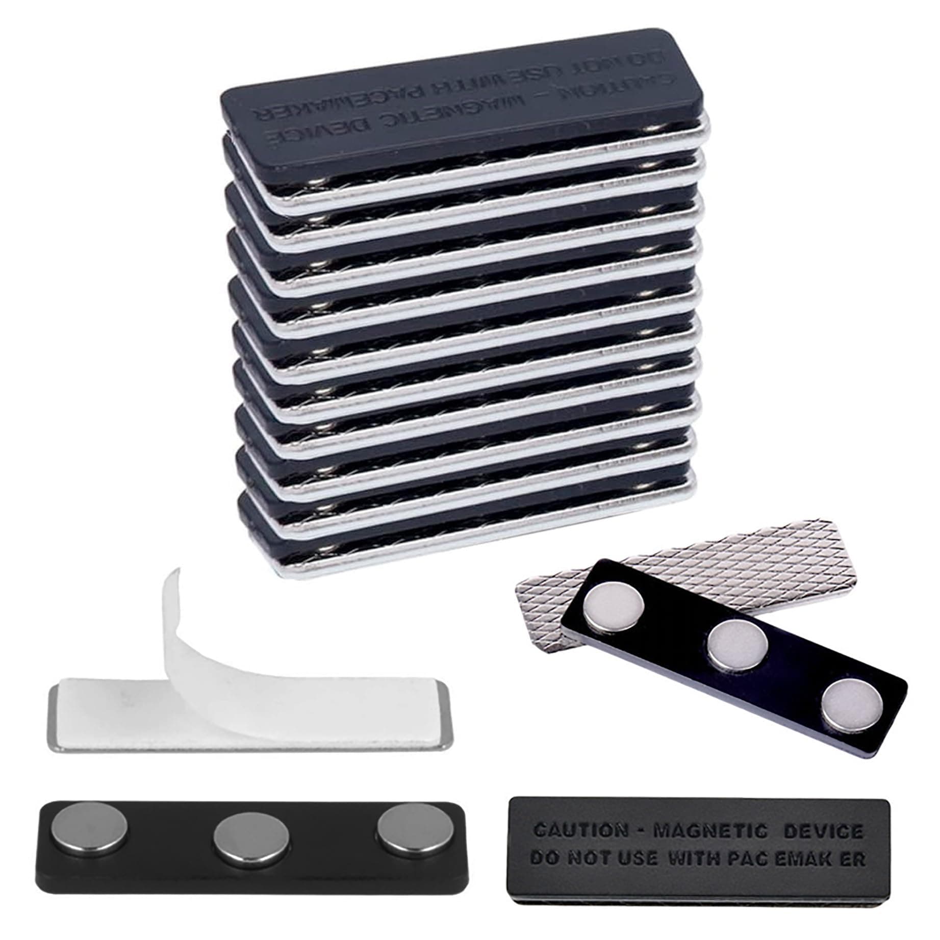 16 Pack Magnetic Curtain Closure for Blackout Blind Accessory, Window Blinds, Name Badge Holders with Adhesive, Curtain Magnet with Super Strong Magnets for Blackout Curtains