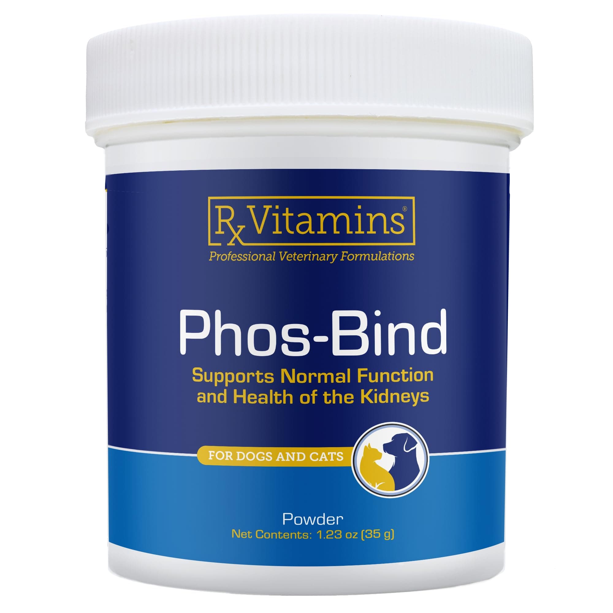 Phos-Bind - Kidney Support Supplement Powder - Phosphate Binder for Cats & Dogs for Kidney Health - Supports Normal Kidney Cleanse and Essential Kidney Care - 35g