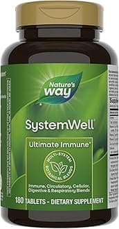 Systemwell Ultimate Immune* with Vitamins C, A, D, Zinc, & Selenium, Multi-System Botanical Blends Including Immune, Respiratory, Digestive & Circulatory, 180 Tablets (Packaging May Vary)
