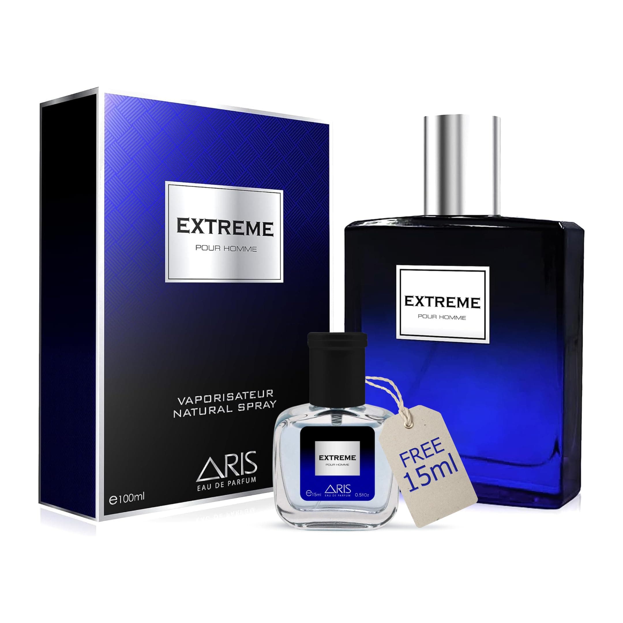 ARIS Extreme Eau de Parfum – Long-Lasting Woody Fragrance for Men – 100mL Perfume Spray with Bonus 15mL Perfume Sample (Randomly Selected)