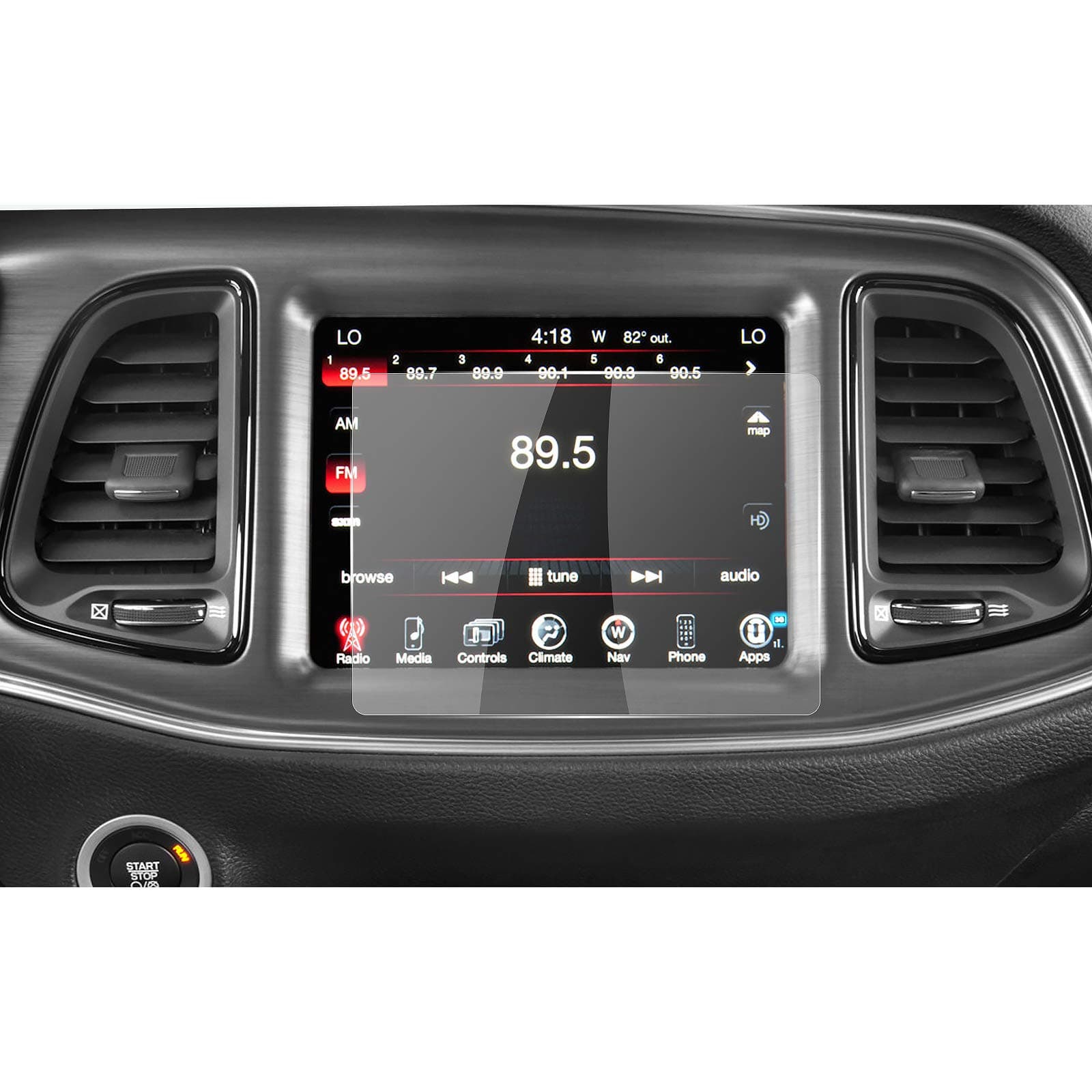 Dodge Challenger Screen Protector 20152019 2020 2021 2022 Dodge Challenger SRT 392 Hellcat Uconnect 8.4In Screen Car Display Navigation Screen Protector Foils, RUIYA HD Clear TEMPERED GLASS Car