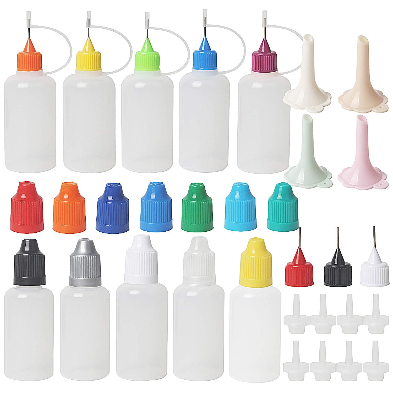IMISNO Precision Tip Applicator Bottles - 50ml Needle Tip Glue Bottle,Plastic Dropper Bottle,Quilling Tool Precision Bottle for DIY Craft (50ml)