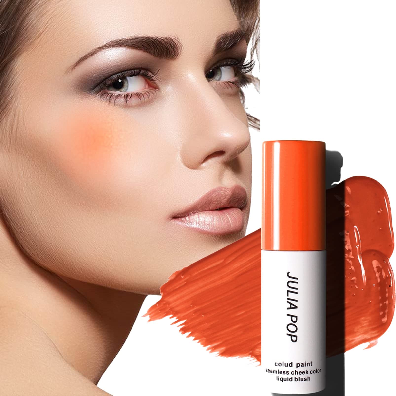 DMQ Matte Liquid Blush Makeup,Soft Cream Blush, for Cheeks,Lightweight Long-Lasting Mousse Face Blush,Waterproof Dewy Finish,Skin Tint Makeup,Breathable Stick(Coral), 1, 1.0 millilitre