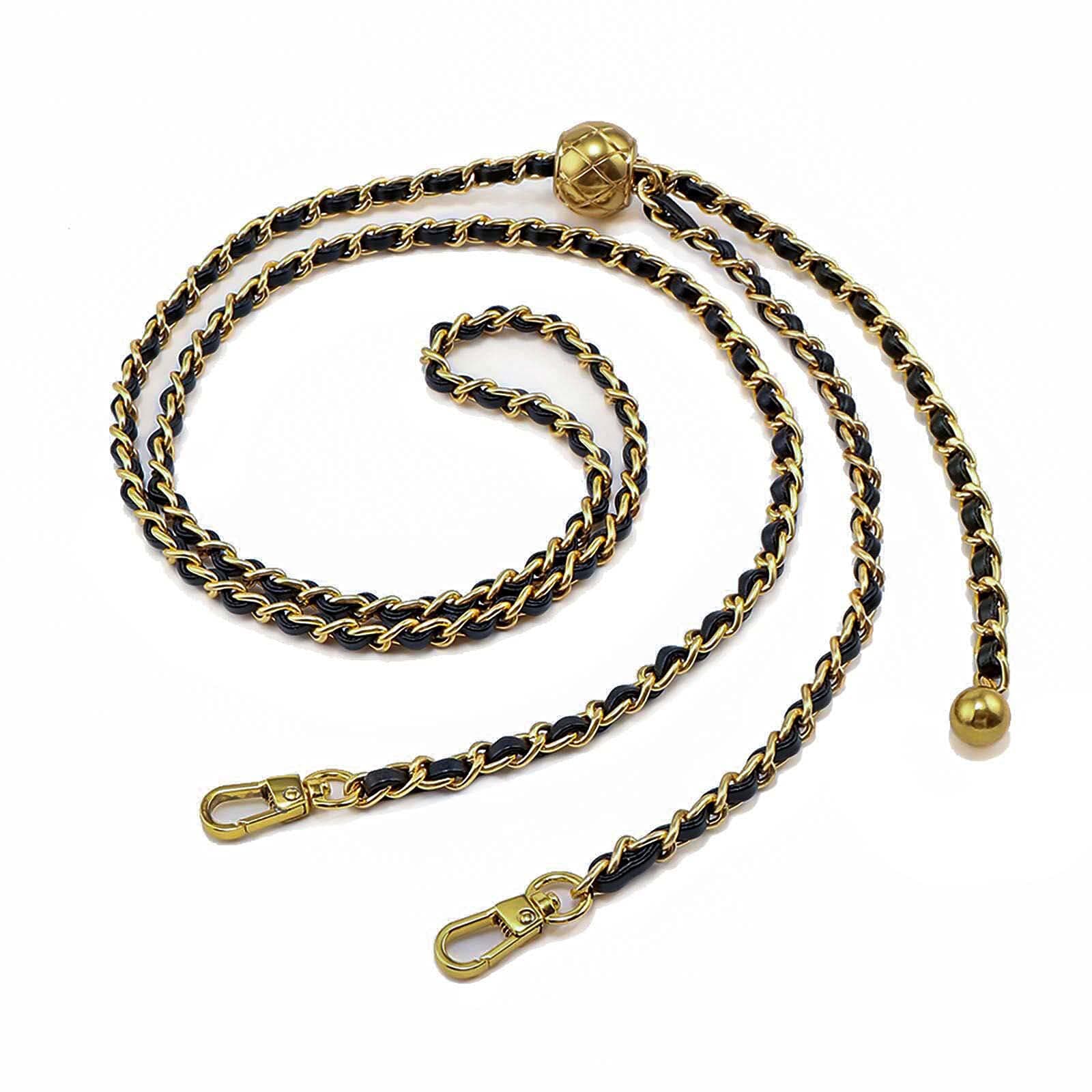 BEAULEGANThin Purse Chain Strap Adjustable - Replacement for Small Shoulder Crossbody Bag, 51 Inches Long Black