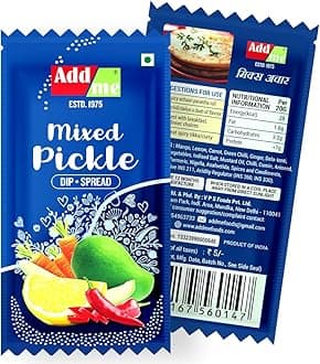Add me Achar Mixed Pickle 12gm Sachet chotu pack, Each Mix achar 48 Sachet 576Grams, Hand Made Mix Achar, Deliciously Zesty Pickle for Avery Meal, Flavorful Mixed Pickle Medley
