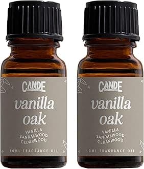 CANDECraftCo Premium Fragrance Oil – Diffuser Oils Fragrances Scented for Home, Candle Soap Making Supplies, Aromatherapy Blends for House (0.34 Fl Oz) (2-Pack, Vanilla Oak)
