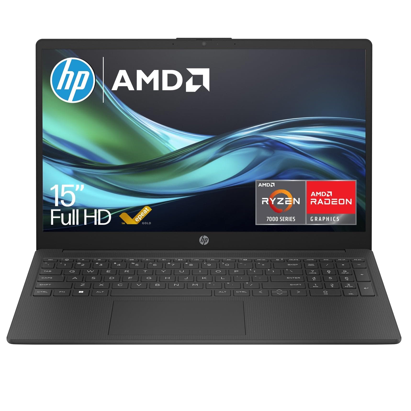 15.6" Laptop | AMD Ryzen 3 7320U Processor | 8 GB RAM | 256 GB SSD | AMD Radeon Graphics | FHD Display | Up to 11hrs 15 mins battery | Win 11 | Dual Speakers | Jet Black | 15-fc0038sa