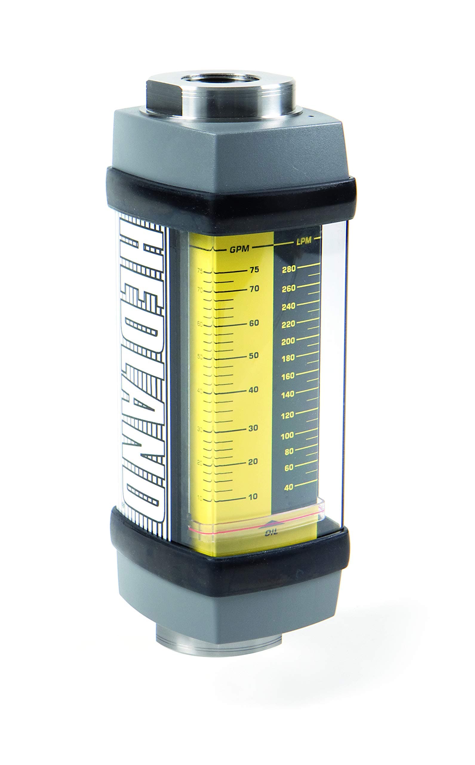 Variable Area Flow meter for Oil and Petroleum: 1/2" BSP, Stainless Steel (2-19 litre/min)