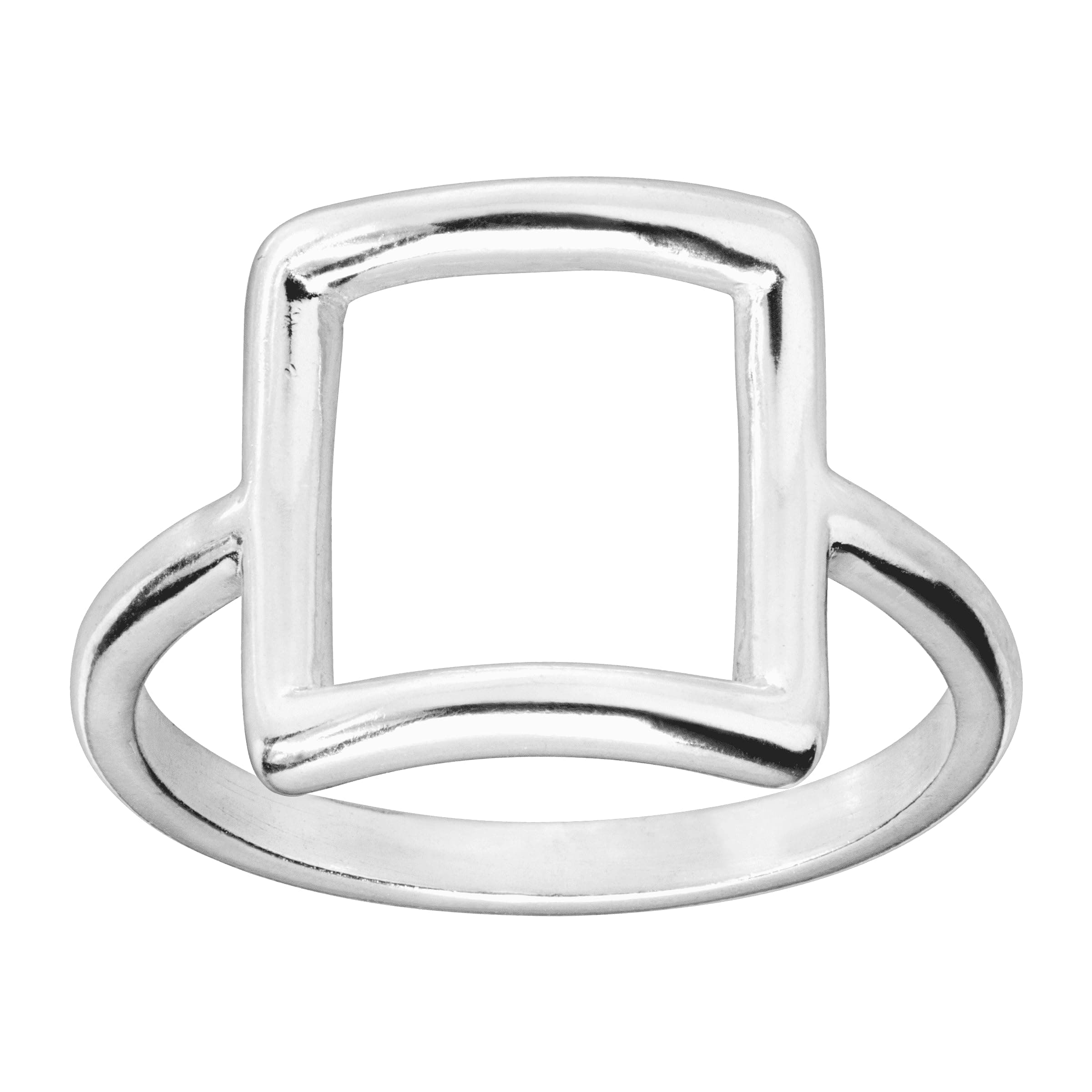 Catuskoti' Open Square Ring in Sterling Silver