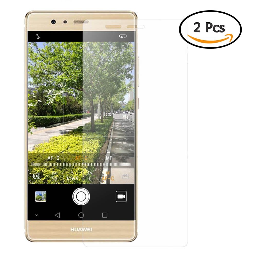 [2-Pack] Huawei P9 Screen Protector,Deallink Tempered Glass 0.3mm 9H Hardness Anti-Blue Light Anti-Scratch Ultra Clear Screen Protector for Huawei P9 [5.2Inch] [Bubble-Free Installation]