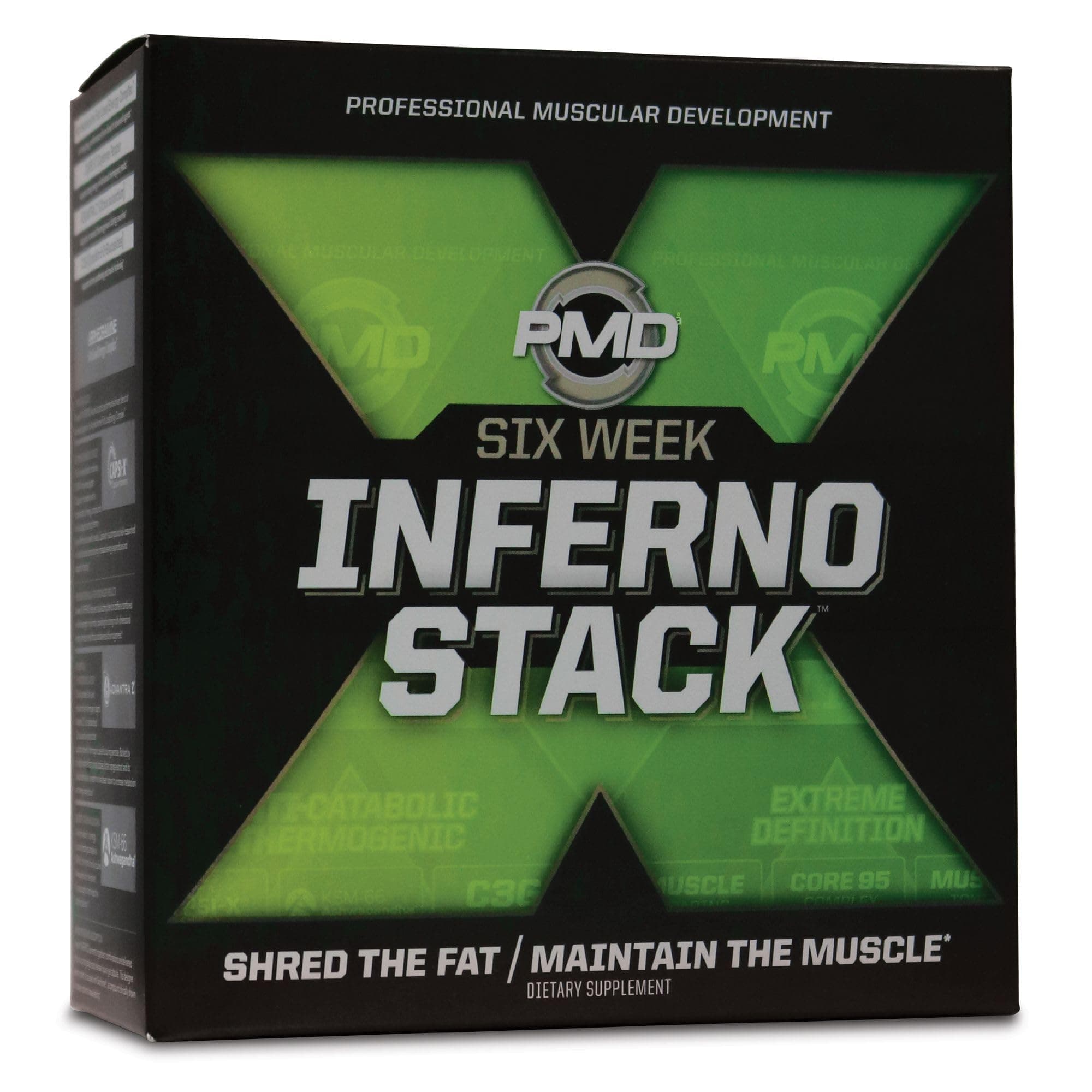 Sports Six Week Inferno Stack - Maximum Strength Fat Burner and CLA Omega Fatty Acid to Lose Fat Fast and Increase Muscle Tone - Arsenal X Inferno/120 Liquid Gels, Omega Cuts Elite/180 Softgels
