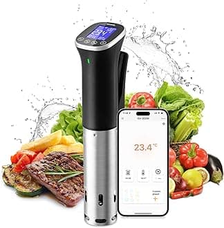 INKBIRD WiFi Sous Vide Machine ISV-300W Immersion Circulator IPX7 Waterproof Precision Culinary Cooker Remote Control with App Precise ±0.1°C Temperature Control Perfect for Sous Vide Cooking at Home