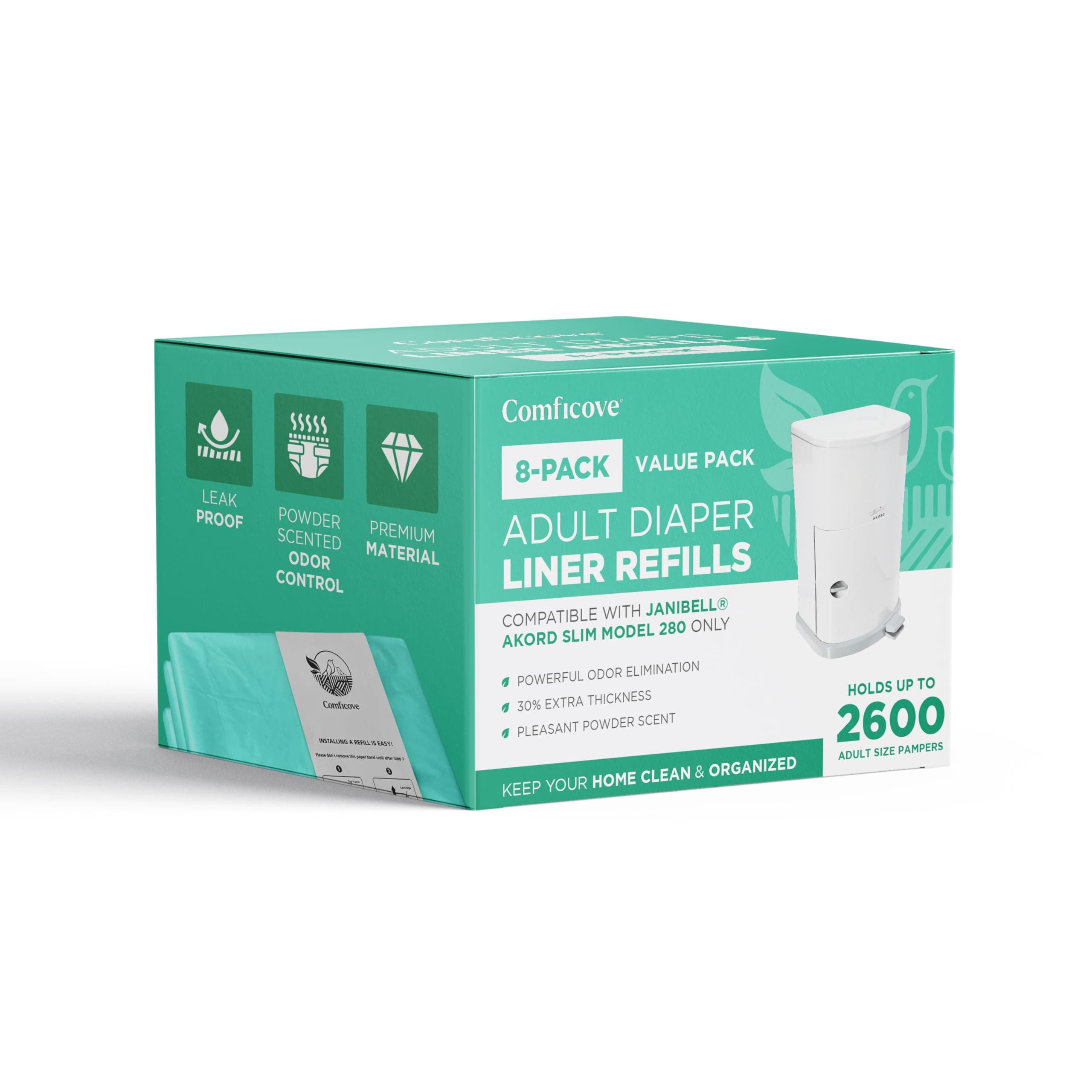 Adult Diaper Liner Refills (8 Pack)