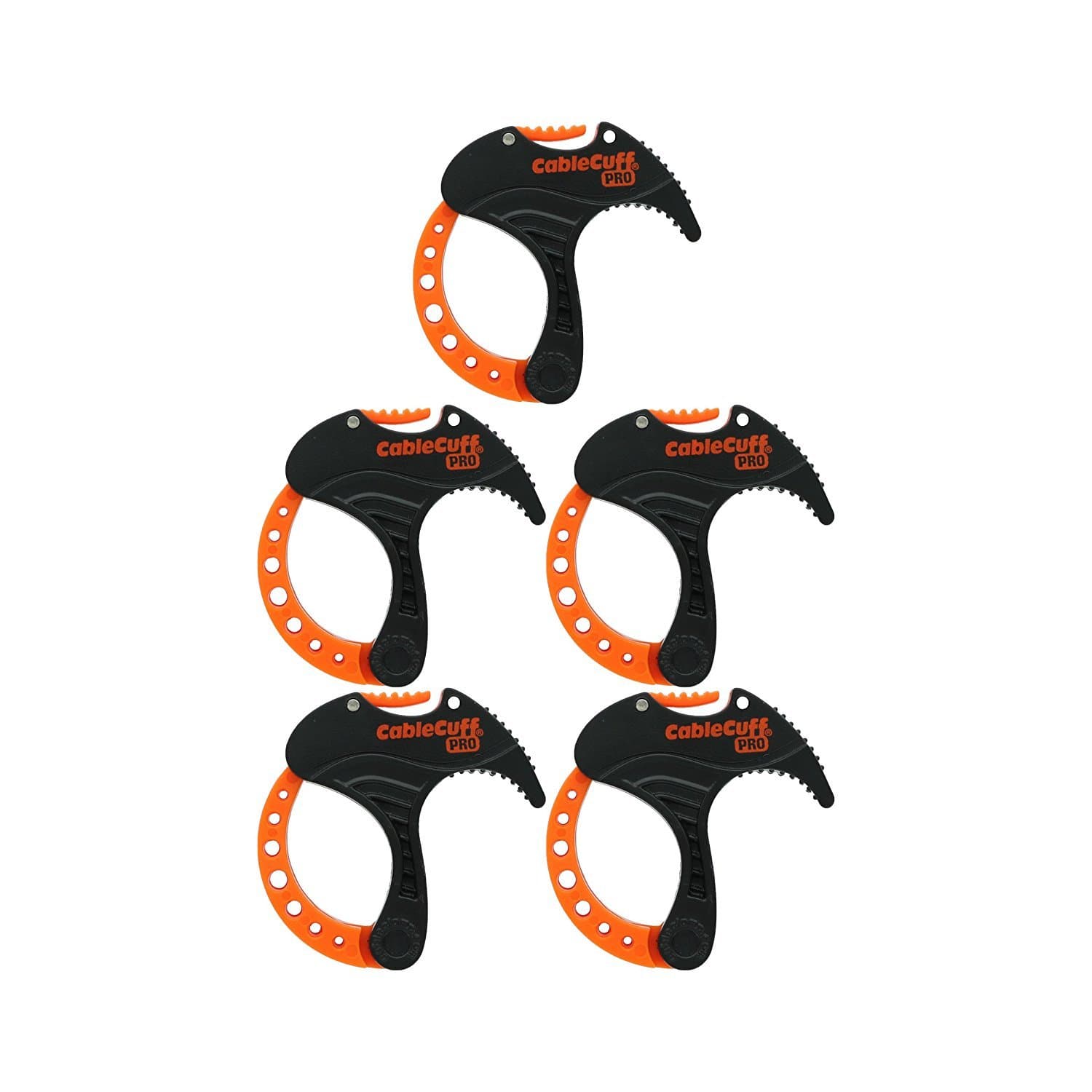 QA Worldwide, Inc. Cable Cuff PRO, Small - 1", Reusable, Adjustable, Cable Tie Replacement, 5 Pack