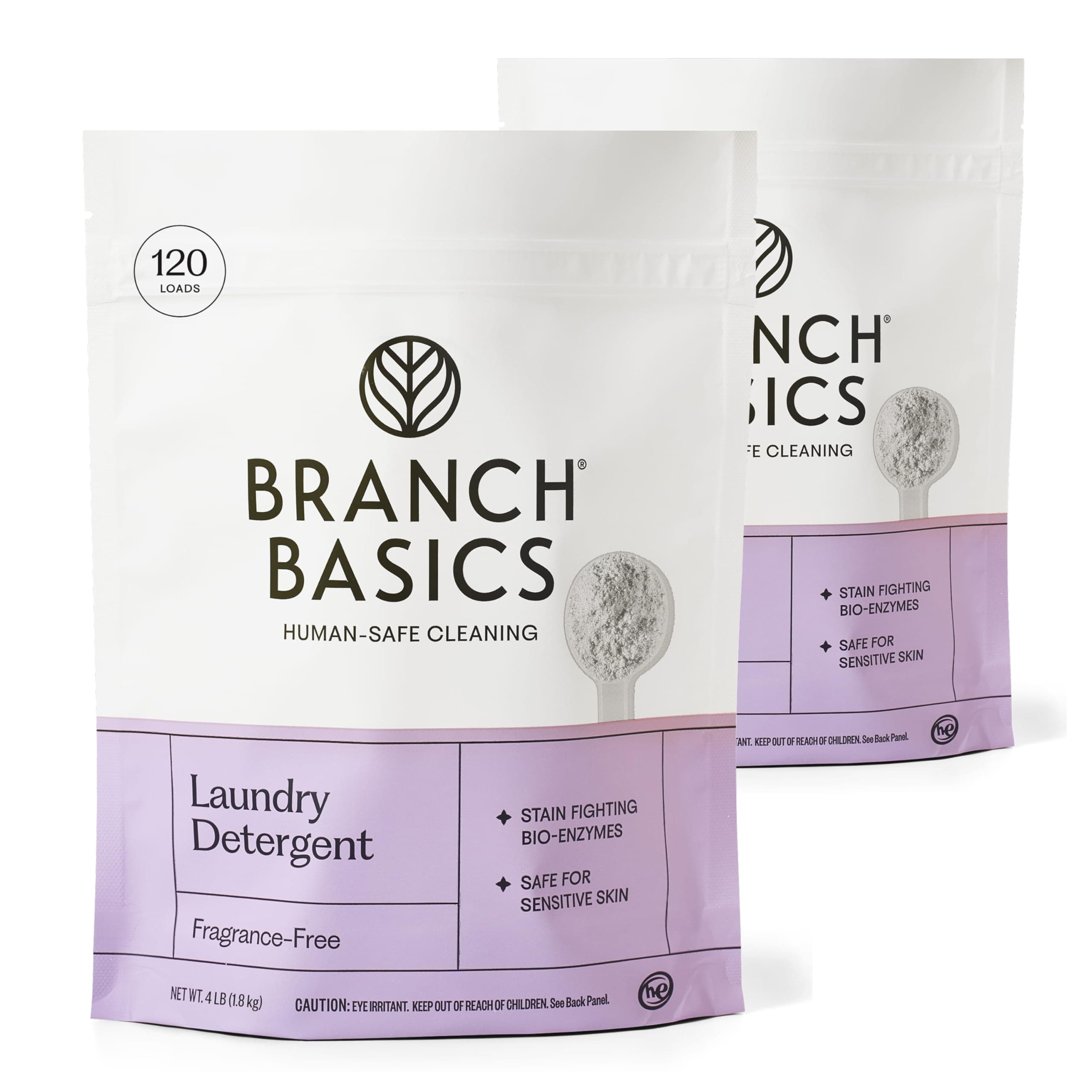 - Laundry Detergent – 2 Pack, 4lbs per | Plant & Mineral-Based Formula | Lifts Stains & Removes Odor | Plastic-Free, Fragrance-Free & Safe for Sensitive Skin