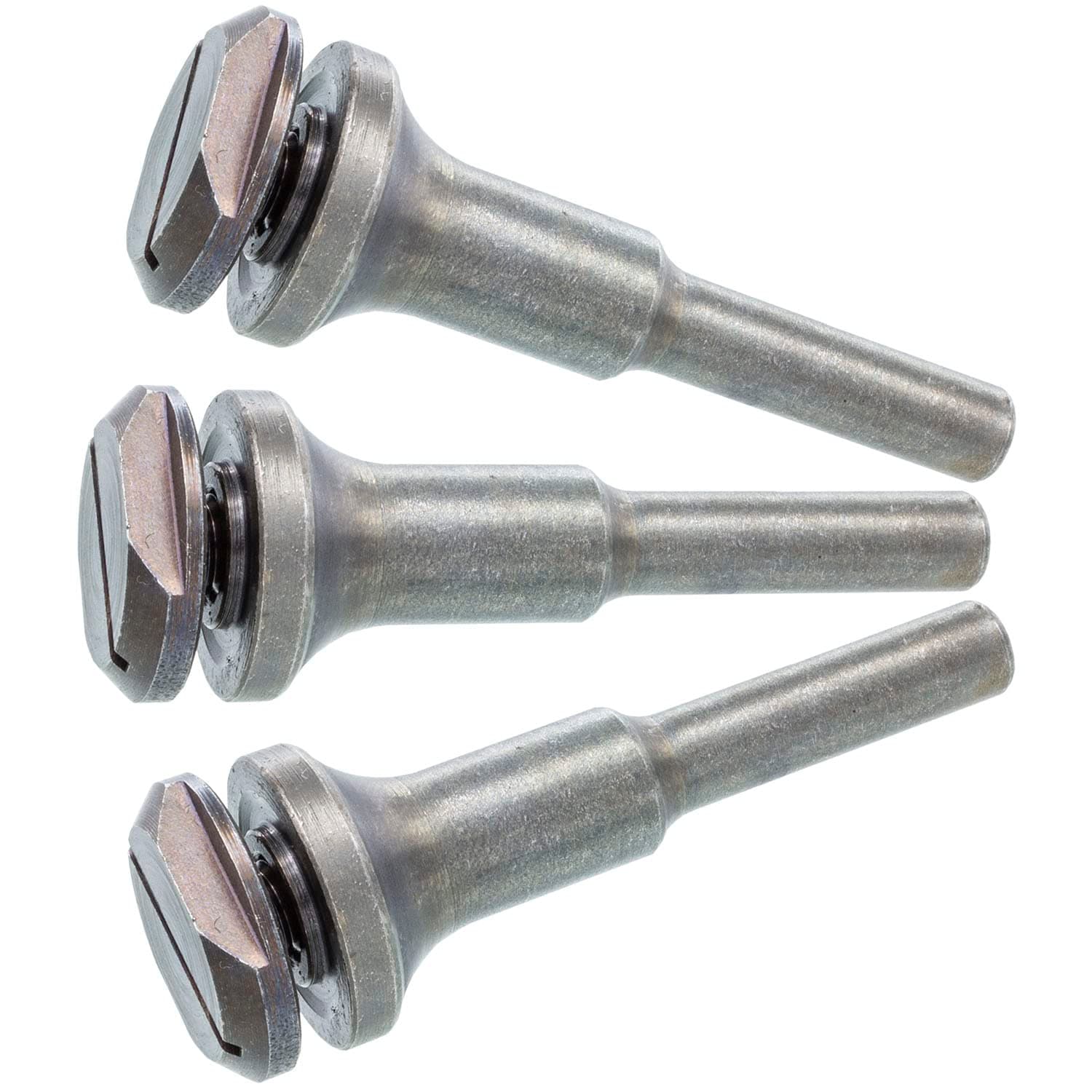 TJR© Mounting Mandrel for Cut-Off Wheels - Versatile 3/8-inch Arbor Hole and ¼-inch Stem with Dual Locking Options with Screwdriver and Wrench - Die Grinder Arbor (3 pcs)