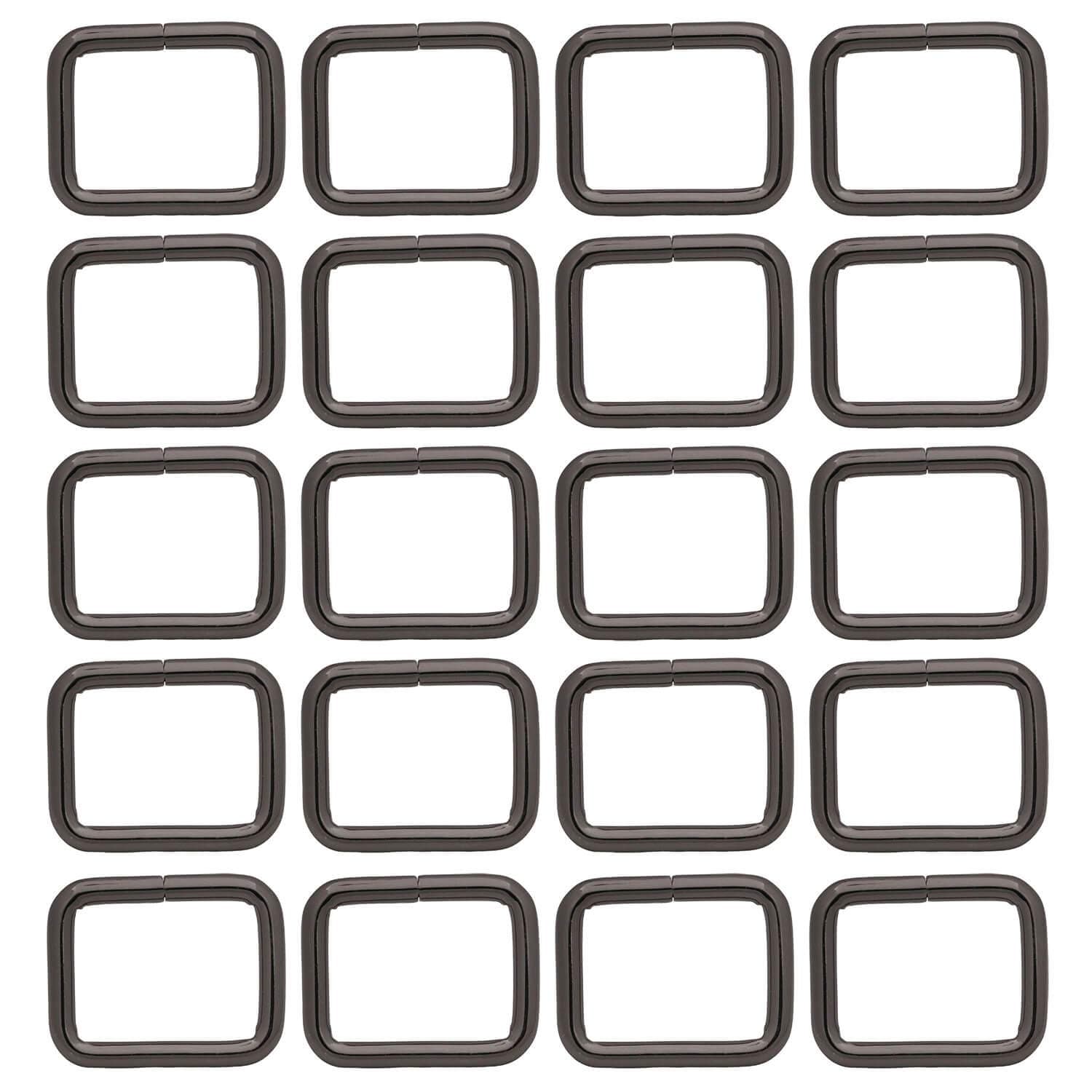 BIKICOCOBIKICOCO Metal Rectangle Ring Buckles Square Strap Webbing Belt Rings for Bag Purse Non Welded 3/4 x 5/8 Inch