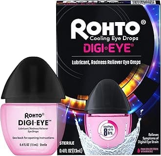 Digi-Eye Drops for Digital Eye Strain Relief, Long-Lasting Cooling and Soothing Formula for Red Tired Eyes, 0.4 fl oz, 2 Count