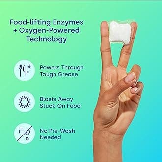 Dropps Dishwasher Detergent Pods: Unscented 64 Count Powers Away Baked On Food No Pre-Wash Powered by Natural Mineral-Based Ingredients Low Waste Packaging