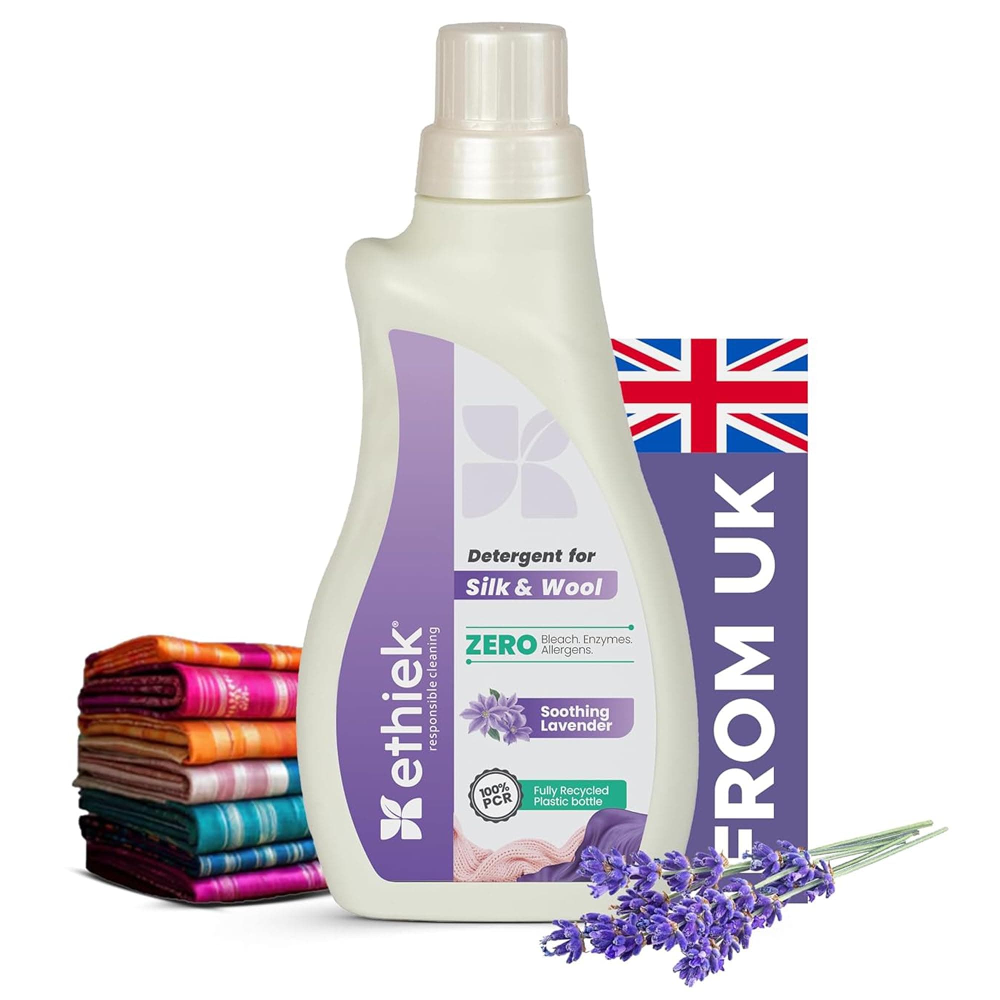 Liquid Detergent for Silk, Woolen, & Delicate Clothes, Gentle Zero Enzyme Fabric Care Detergent, Natural & Organic Detergent liquid for Top load, Front load Washing Machine & Hand Wash - 500ml