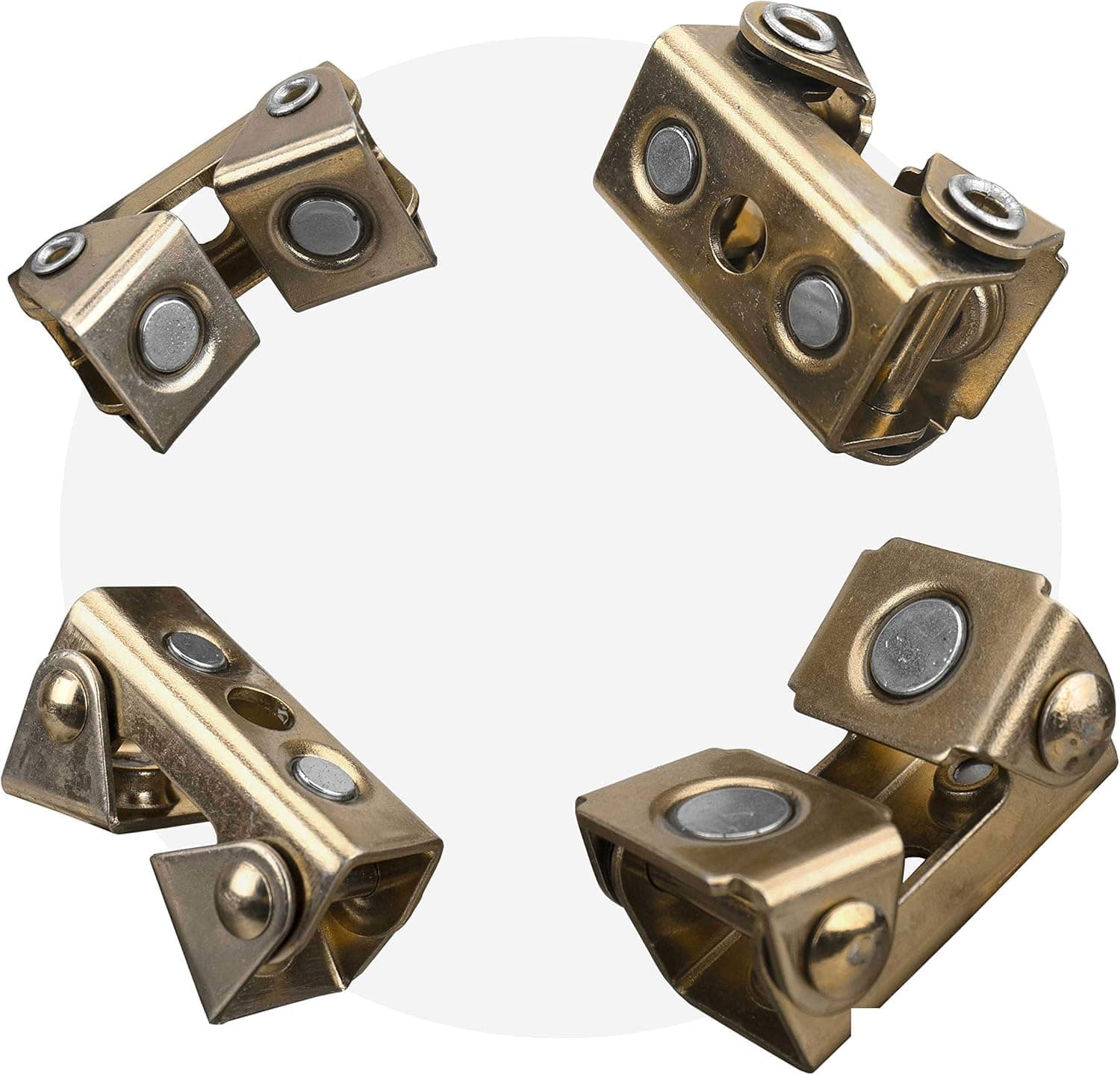 Magnetic V-Pads Kit, Magnets On Both Pad Face & Bottom, 4 Piece Kit (Xdv4: 2 Pcs. 2", Pull Force 12 Lbs) (Xfv4: 2 Pcs. 2.2", Pull Force 18 Lbs), Mvdf44