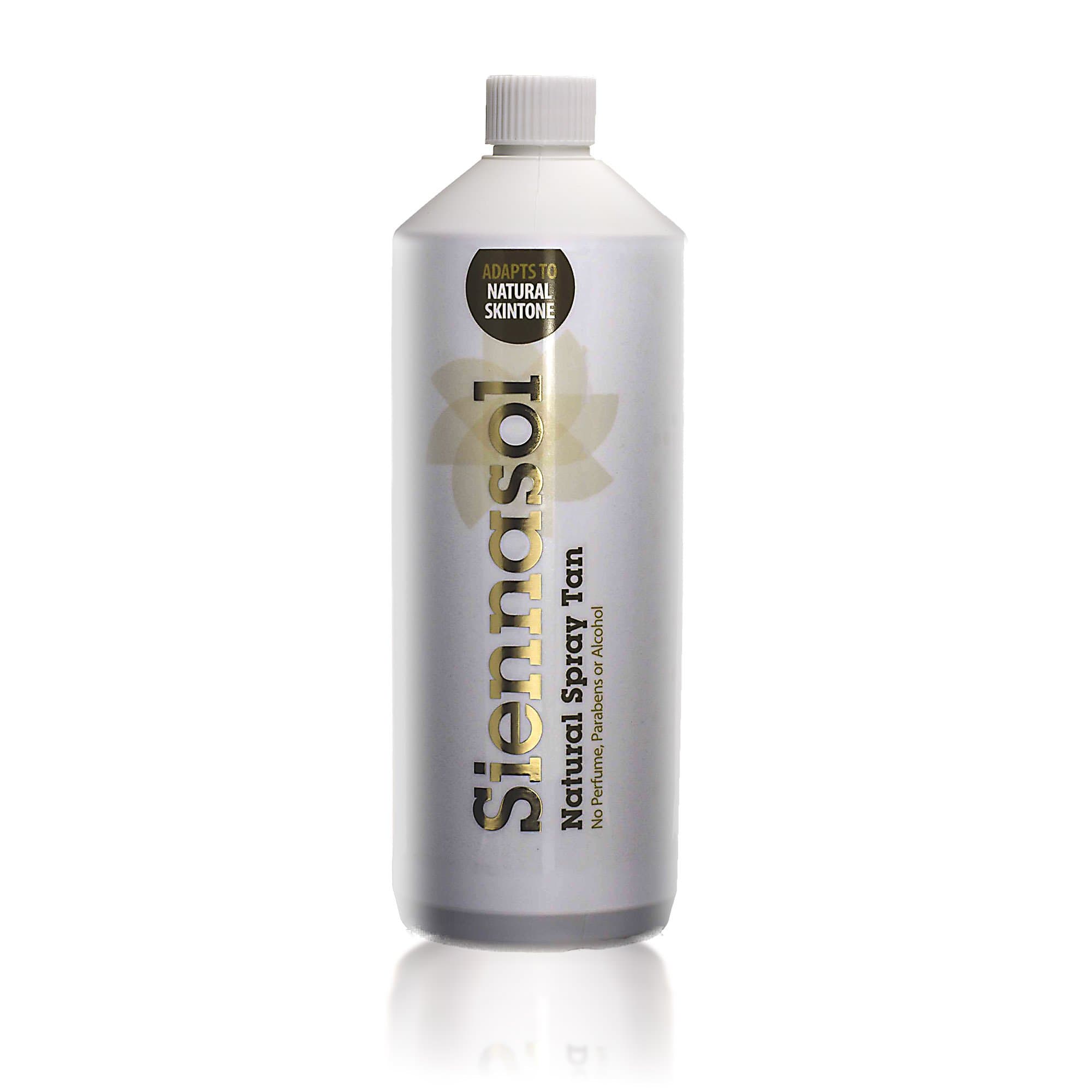Siennasol Spray Tan Solution - 1 Litre; Natural 10% DHA; Phthalate, Perfume & Paraben-Free; Aloe Vera & Kiwi Infused; Ideal for Salons & Mobile Tanners