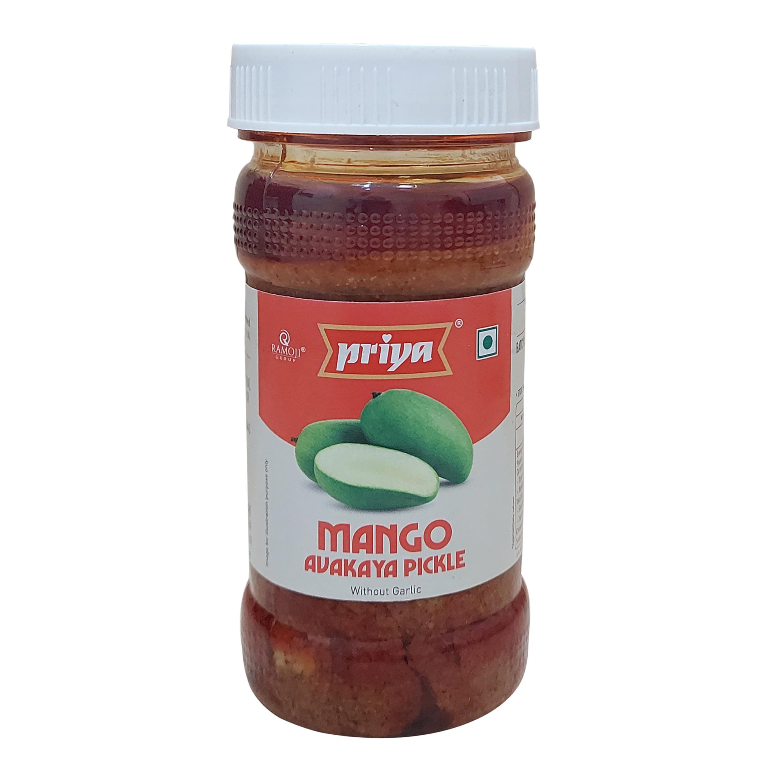 Priya Mango Avakaya Pickle without Garlic, Total 400gms (Pack of 2) 200g Each - Homemade Avakai Aam Achar - Traditional South Indian Taste…