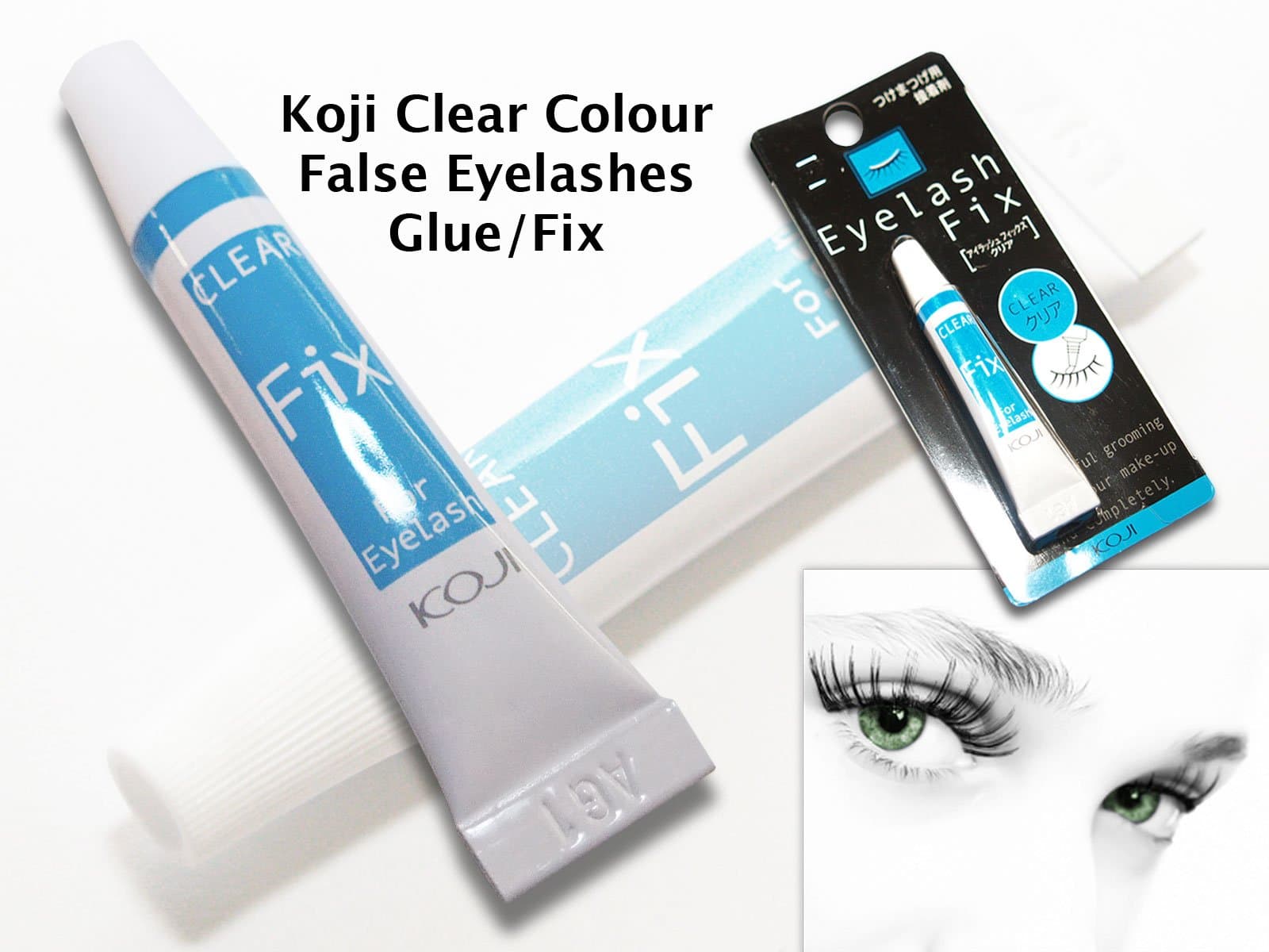 Koji CLEAR (Scentless) False Eyelashes Glue/Fix (Import from & Made in Japan)