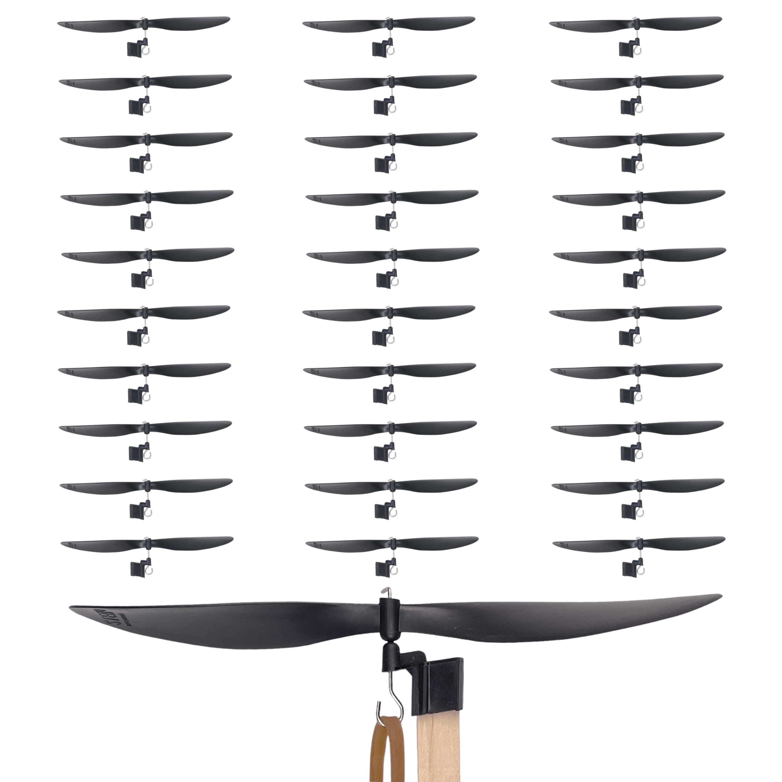 6-Inch Plastic Propellers, 30-Pack – Build Rubber Band Powered Planes, Helicopters, and Projects - Mounts onto Craft Sticks or Balsa Wood