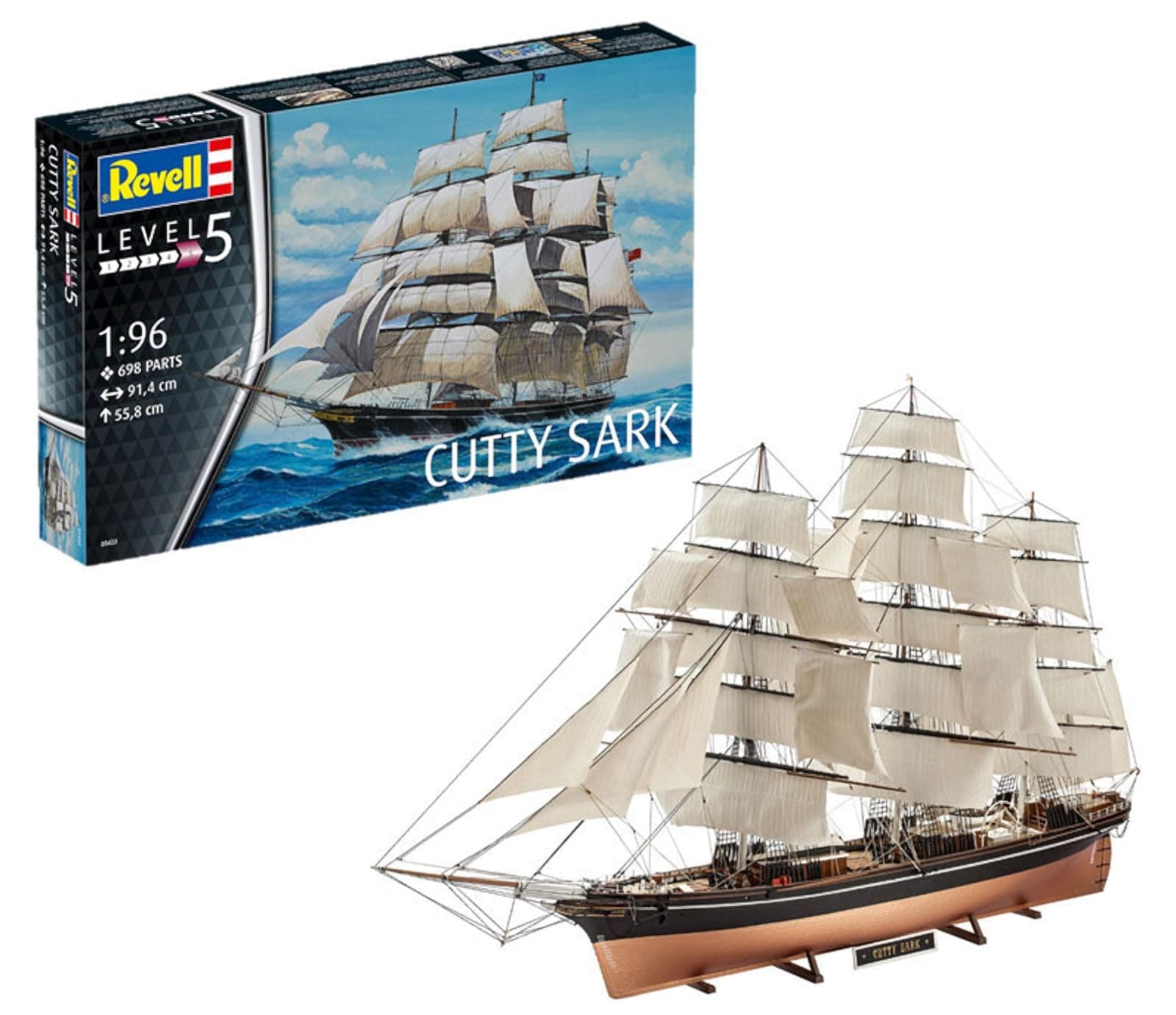 Revell 05422 Cutty Sark 1:96 Scale Unbuilt/Unpainted Plastic Model Kit