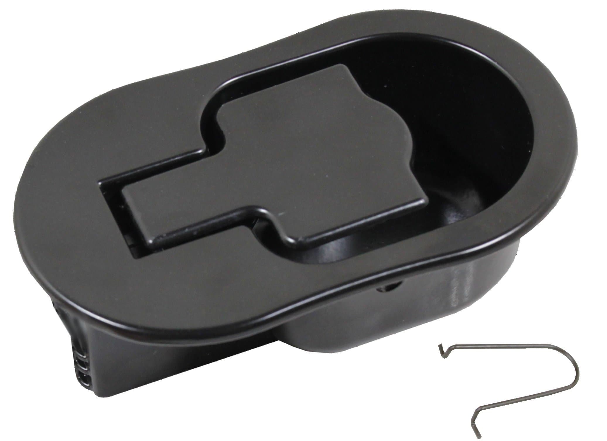 Reliable Recliner Replacement Parts Handle Comes With Cable Hook Sturdy Large Oval Black Solid Recliner Handle 4-3/8" By 2-5/8" Handle Only - Fits Both 3Mm And 6Mm Cables (Car Door Flapper Style)