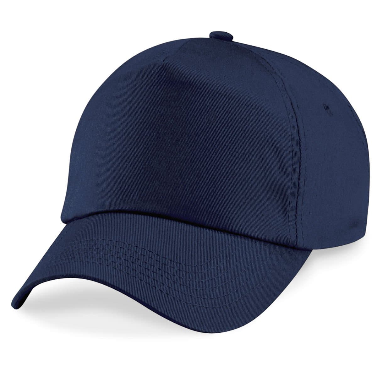 5 Panel Unlined Cotton Cap in Navy