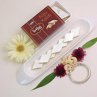 TAAJAS FOOD Sugar-Free Kaju Katli (250g) | Premium Indian Mithai | Made with Finest Cashews | Gluten-Free & No Added Sugar | No Preservatives, Artificial Colors, or Flavors | Festive Gift Box