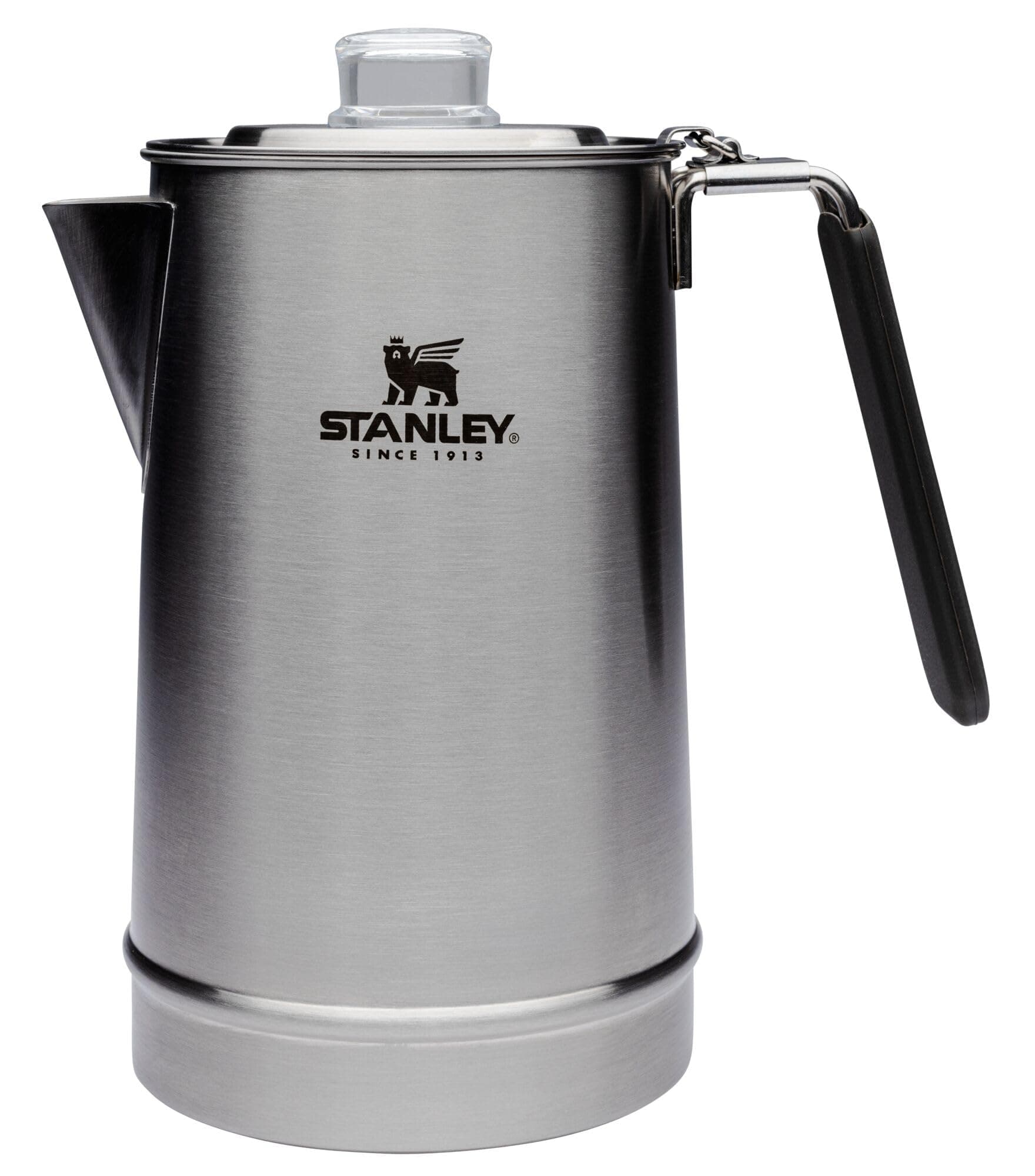 STANLEY Hold Tight Percolator Coffee Pot 1.1 Quart | Stainless Steel 6-Cup Coffee Maker | Over Stove or Fire | Cookware for Backpacking, Camping, Hiking | BPA Free | Stainless Steel
