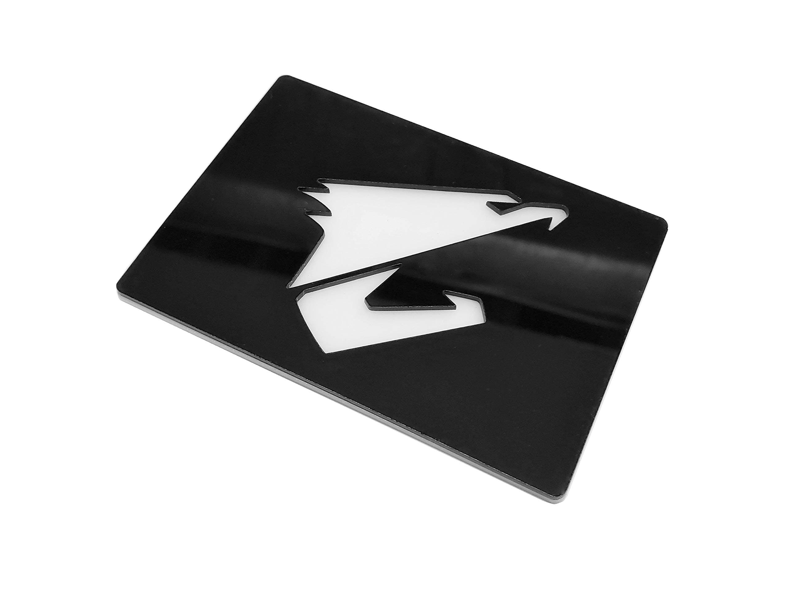 A o r u s Black and White Logo 2.5" Hard Drive (HDD) or Solid State Drive (SSD) Cover, Black and White