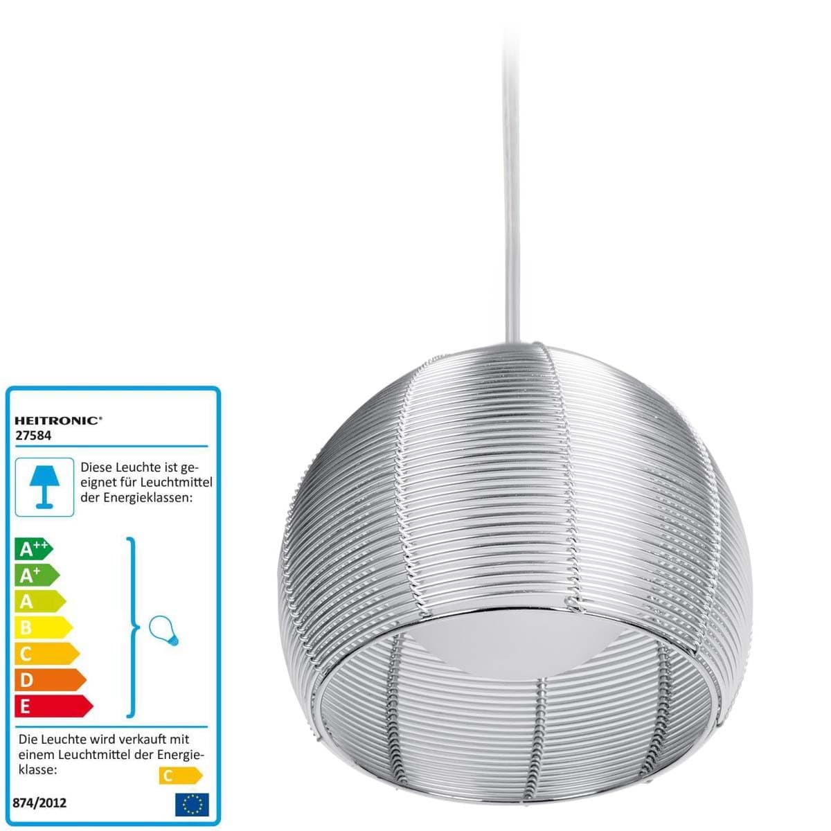 Heitronic Pendular Light, G9, 40 W [Energy Class C]