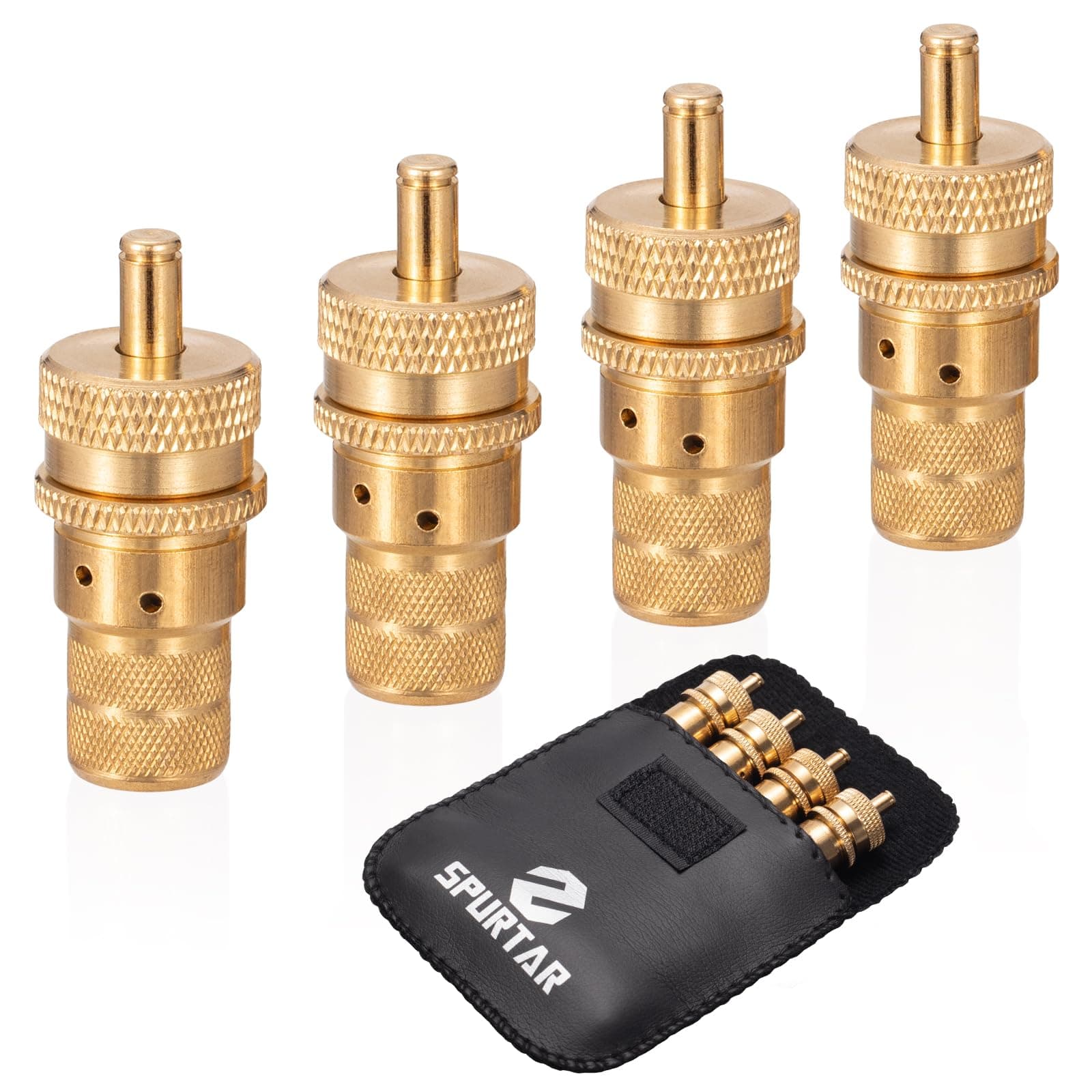 Spurtar 6-30 PSI Tire Deflator Kit, 4 Pack with Storage Bag, Offroad Accessories for Jeep, Car, Truck, Motorcycle, ATV Tires