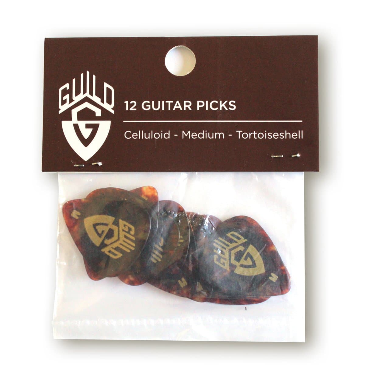 Guitars Traditional Celluloid Picks - Medium Gauge, 12 Pack